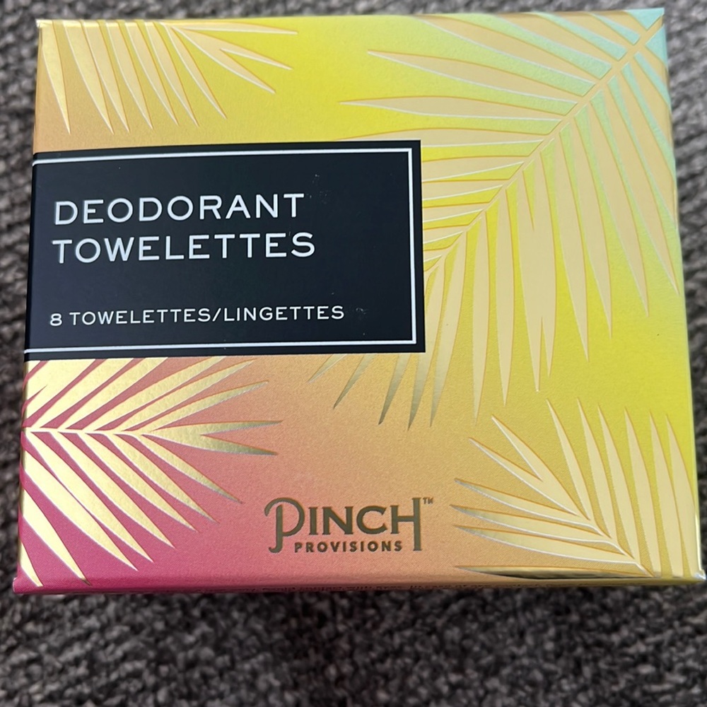 Deodorant wipes nwt brand new in box pinch provisions